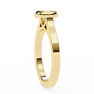 Anillo de compromiso y aniversario de oro de 10k, 14k, 18k para mujer con diamante redondo de 0.5 CT con engaste clásico, certificado IGI - Product Image 5