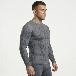 <b>Men</b> <b>Rash</b> <b>Guards</b> Sale Sublimated Breathable Quick Dry Anti-Bacterial All Sizes Lon Sublimation <b>Rash</b> <b>Guard</b> With Best OEM Fighting - Product Image 6