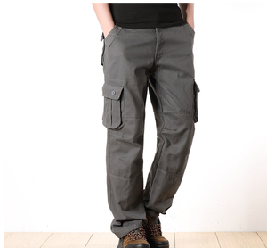Pantalones Cargo Casuales de Verano para Hombre, 100% Algodón, Ecológicos, Ligeros, Transpirables, Estilo Urbano, con Bolsillos Anchos, Venta al Por Mayor - Product Image 1