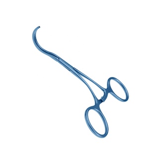 Castaneda-abrazadera curvada, mandíbulas acromáticas de Cooley, titanio, 4,9 "(12,6 cm) - Product Image 1