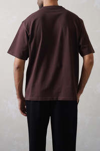 เสื้อยืดแฟชันผู้ชายสีพื้นแบบหลวมระบายอากาศได้ดีผ้าฝ้าย100% รุ่นพื้นฐาน - Product Image 3