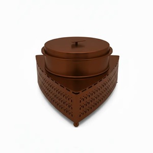 Cacerola de Acero Inoxidable con Tapa, Diseño Redondo de 24 cm, Acabado Pulido, Estilo Clásico, Aislada para Mantener la Comida Caliente, Solo Lavar a Mano - Product Image 2
