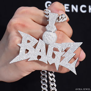 จี้ห้อยคอแบบยูนิเซ็กซ์สำหรับงานปาร์ตี้ ประดับเพชรโมอิสซาไนต์แท้จาก IDGL พร้อมกระดาษรับรอง ตัวจี้ทำจากเงินแท้ 925 ชุบทองคำสีกุหลาบ สไตล์ฮิปฮอป - Product Image 3