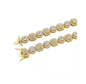 Cadena de Tenis de Moissanita de Moda con Colgante Brillante, Joyería de Lujo Unisex - Product Image 5