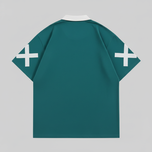 Polo décontracté en coton pour homme, uni, respirant, à manches courtes, avec logo brodé sur le devant, élégant pour le quotidien - Product Image 5