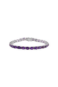 Pulsera de Amatista en Plata de Ley 92.5 KLSB-20057 - Product Image 3