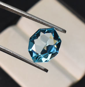 พลอยบลูโทแพซทรงแฟนซี ขนาด 12x9 มม. น้ำหนัก 2.65 กะรัต พลอยเม็ดเดี่ยวสำหรับทำเครื่องประดับ - Product Image 5