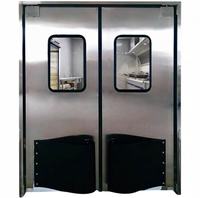 Porte d'accès anti-bruit SUS Swing Porte de trafic d'impact en acier inoxydable de stockage de chambre froide
