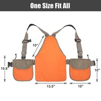 Gilet de chasse réglable avec sac à dos et pochette pour gibier, gilet de chasse tactique respirant avec sangles de poitrine et de taille, et poches pour équipement