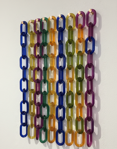 Eslabones de Cadena Grandes y Coloridos, Diseño Ecológico Transparente, Eslabones de Cadena de Resina, Arte para Colgar en la Pared, AL MALIK CRAFT - Product Image 3