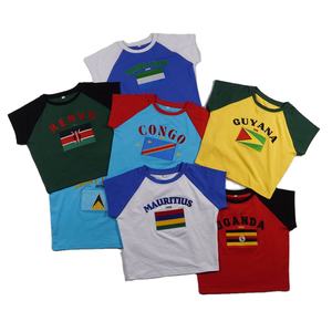 Camiseta de hip-hop con bordado de varias banderas, estilo Y2K, informal, corta, para mujer - Product Image 1