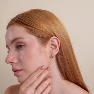 Yellow Gold <b>Infinity</b> Lab Grown Diamond Hoop <b>Earrings</b> - Product Image 4
