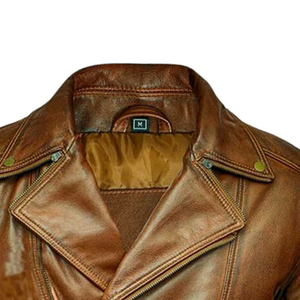 New Fashion <b>Winter</b> Genuine Leather Cowhide Breathable Satin Fabric Detachable <b>Hat</b> Jackets for Women Double-Color Zipper Fur - Product Image 4