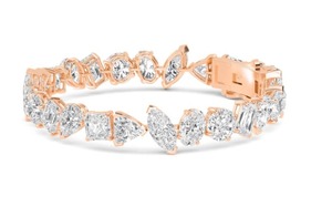 สร้อยข้อมือประดับเพชรทรงหลากหลายสีโรสโกลด์ 9K ที่สวยงามน่าทึ่ง 30.20 CTW - Product Image 2