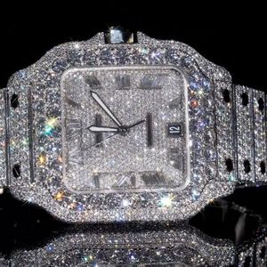 Reloj de Lujo de Alta Gama con Movimiento Mecánico ETA, Diamantes Moissanite, Acero Inoxidable de 16 mm, Cristal de Zafiro, Esfera de 41 mm, Estilo Hip Hop, Edición Limitada - Product Image 1