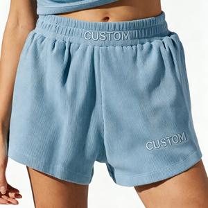 Shorts de sport décontractés respirants pour femme, taille haute, mi-mollet, couleur unie - Product Image 5