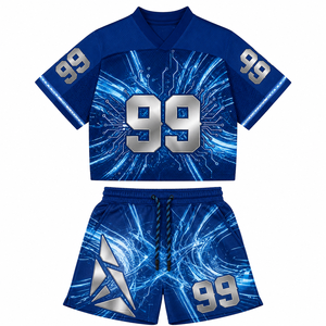 Ensemble de survêtement personnalisé pour homme en polyester imprimé, respirant, pour l'entraînement et la course à pied, OEM - Product Image 6