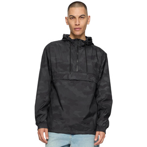 เสื้อแจ็คเก็ตผู้ชายลายพรางแบบมีฮู้ด ผ้า softshell ซิป ¼  ป้องกันน้ำได้ ทรงโอเวอร์ไซส์ ใส่ได้ทุกฤดู เหมาะสำหรับกิจกรรมกลางแจ้ง - Product Image 1