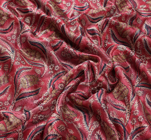 Luxury Chenille Jacquard 100% Polyester 150gsm Water Resistant Paisley Floral Woven <b>Fabric</b> for Curtain Upholstery Dress Garment - Product Image 1