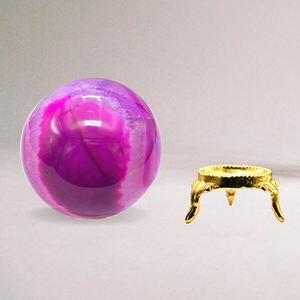 Esfera de Mármol Ónix Original, Bola de Piedra Tallada de Color Rosa Brillante para Decoración y Regalo en Pakistán - Product Image 4