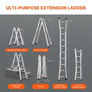 Scala Telescopica in Alluminio da 28 Piedi, Compatta, Multifunzione, Portatile e Pieghevole per Camper - Product Image 4