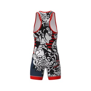 Traje de Lucha Libre para Hombre de Alta Calidad, Mezcla de Spandex/Poliéster, Ligero, de Secado Rápido, con Impresión por Sublimación Personalizada - Product Image 3