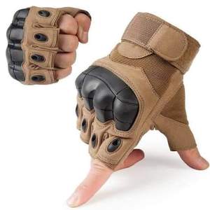 Gants de sécurité sportifs longs jusqu'au poignet, respirants, en PU non doublé, pour les sports de plein air, utilisation printemps-automne, couleur beige, noir, pour hommes, moto - Product Image 1