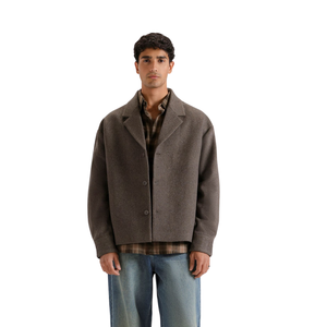 Blouson Bomber Homme en Mélange de Laine, Coupe Décontractée, Léger, Imperméable, Réversible, pour l'Hiver, Usage Quotidien, Qualité Supérieure - Product Image 1