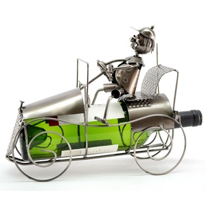 Unicorn Handicrafts Creative Vintage Car Wine Bottle Holder | Iron Disposable Bar Accessory Driver Figurine Wine <b>Rack</b> - Product Image 1
