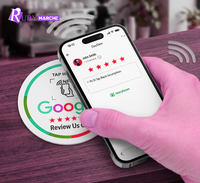 Carte NFC Google Review Mini Tag personnalisée avec logo, en PVC intelligent à bande magnétique 860-960 MHz, pour la collecte de commentaires clients