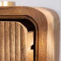 Table de chevet en bois d'acacia Vandana Golden Design avec 1 tiroir facetté Céresto