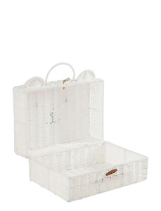Elegant Rattan Basket <b>Suitcase</b> Handmade Woven Kids <b>Storage</b> Basket Toy Organizer Decorative Carry Basket Bag Nursery Room Decor - Product Image 4