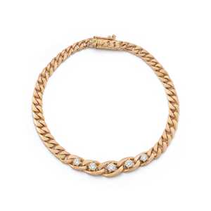 สร้อยข้อมือแบบ Cuban Chain Link จากไมอามี ขายส่ง ประดับเพชรทรงกลมเพาะเลี้ยงในห้องปฏิบัติการ พร้อมจี้รูปเข็มกลัด ดีไซน์สั่งทำได้ ทอง 14K 18K สำหรับใส่ทุกวัน - Product Image 5
