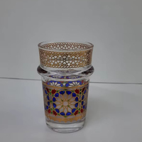 Meilleures ventes JM INTERNATIONAL – Coffret cadeau de verres à café et à thé marocains écologiques de style bohème, ensemble de tasses à thé de luxe avec impression personnalisée
