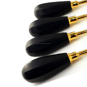 Dental Extraction Elevators 4 Pcs Silver Ergonomic Grip Gold Plated Stainless Steel Manual Surgical Tooth Root Elevator - Product Image 4