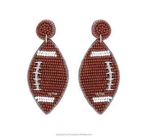 Boucles d'oreilles fleurs en perles faites à la main bijoux de goutte colorés pour femmes filles cadeau en gros personnalisé - Product Image 3