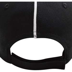 2025 Sporting Goods 100% Polyester Velour High Quality Official Referee <b>Hat</b> Adjustable Black Ball Cap <b>White</b> Stripe Ethnic - Product Image 2