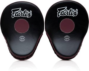 เป้าซ้อมมวย Fairtex สีดำขาว หนังวัวแท้ สำหรับฝึกซ้อม MMA มวยไทย คิกบ็อกซิ่ง เป้าซ้อมทนทาน ปรับแต่งได้ - Product Image 4