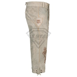 Lederhosen para Hombre, Estilo Nuevo, Más Vendidos, Tradicionales Bávaros Alemanes, Ecológicos, Bordados, con Patrón Sólido, Premium, Cortos - Product Image 4