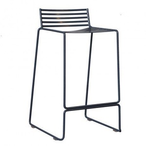 Chaise de bar de style industriel moderne avec dossier bas, mobilier commercial pour restaurant, café, chaise haute de comptoir - Product Image 3