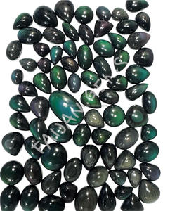 FAIJAN GEMS - Gemas Sueltas de Obsidiana Arcoíris Natural, Cabujón Pulido, Formas Variadas, Todos los Tamaños, Certificado por Terceros, Rajasthan - Product Image 2