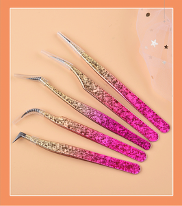 Pince à épiler populaire en acier inoxydable pour maquillage, outils d'extension de cils pour filles, pointe fine, longueur 10 mm - Product Image 6
