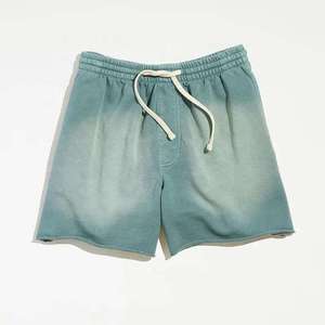 Custom 100% Cotton French Terry <b>Tech</b> Fleece Men's Oversized Casual Shorts with Embroidered Logo Custom Streetwear Jogging Shorts - Product Image 2