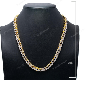 Nouveautés Chaîne maille cubaine Miami 12MM 22" personnalisable Moissanite VVS Argent 925 Unisexe Mariage Prix de gros Style Hip Hop Iced - Product Image 2