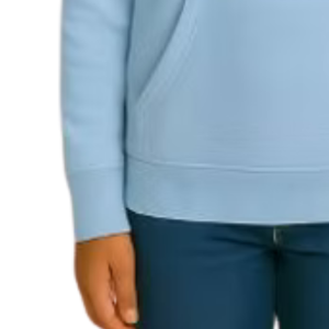 เสื้อฮู้ดลายกราฟิกสำหรับเด็กผู้หญิง สีฟ้าอ่อน แขนยาว สวมใส่สบาย เหมาะสำหรับทุกวัน - Product Image 5