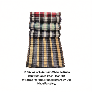 Tapis d'entrée antidérapant en chenille HY 16x24 pouces, tapis de sol pour porte, tapis de bienvenue pour la maison, l'hôtel, la salle de bain, fabriqué en polyester - Product Image 3