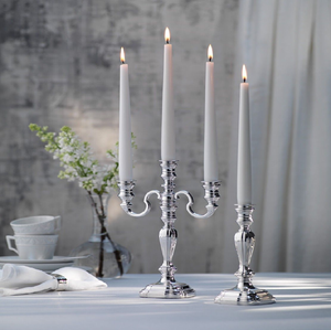 Ornate brass five arm <b>candelabra</b> highlighting a heavily embossed antique pedestal base, available at wholesale prices. - Product Image 6