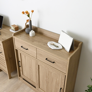 Mueble Moderno Multifuncional de Madera Natural con Estantes Deslizantes, Mueble Blanco de Alta Calidad para Cocina y Comedor - Product Image 3