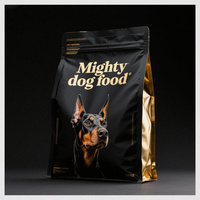 Sachet Doypack de 1,5 kg pour aliments secs pour animaux de compagnie, avec fermeture éclair refermable et stratification barrière, pour chiens et chats