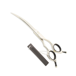 Curved Customized High Quality Scissors Coated Professional Saloon Hair-cutting <b>Barber</b> Thinning Scissors <b>Set</b> - Product Image 1